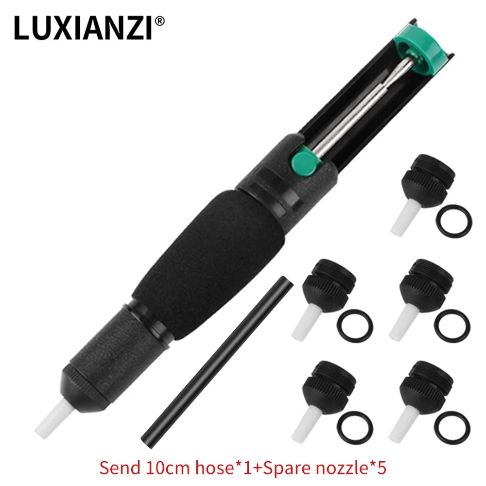 LUXIANZI Double Ring Desoldering Suction Pump Plastic Powerful Solder Suction Vacuum Sucker