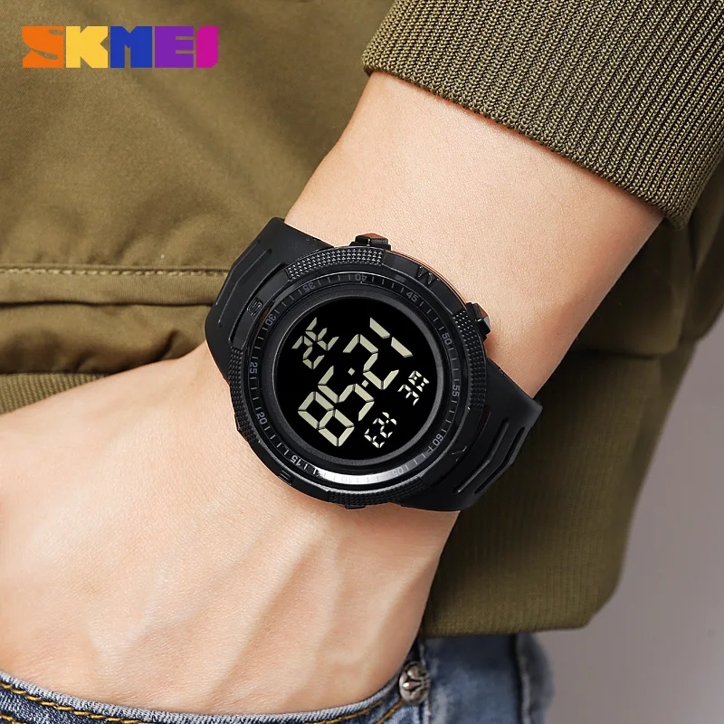 SKMEI New Military Sport Digital Men's Watches 2Time Stopwatch Date LED Electronic Wristwatch Alarm Waterproof Clock Male Reloj