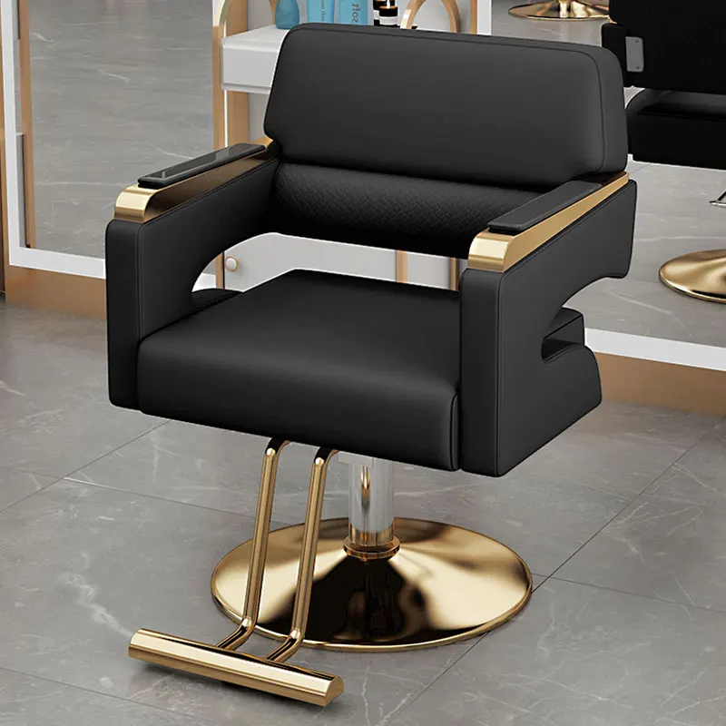 Beauty Equipment Luxury Barber Chairs Pedicure Rolling Spinning Barber Chairs Hydraulic Kapperstoel Commercial Furniture YQ50BC