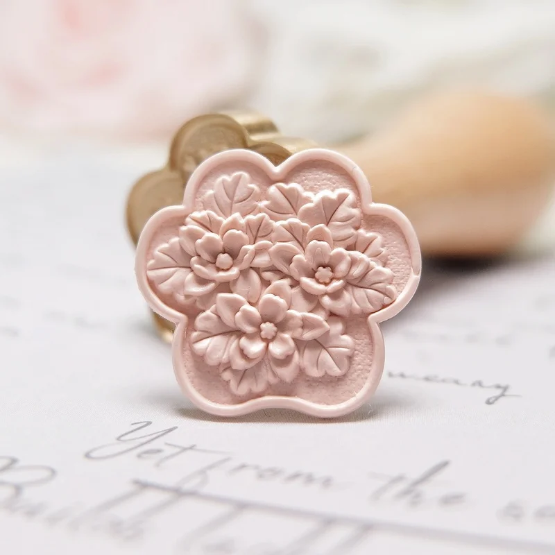 Fire Seal Stamp Copper Head 3D Special-Shaped Frosted Relief Wax Seal Stamp Carved Brass Head Envelope Diy Toy