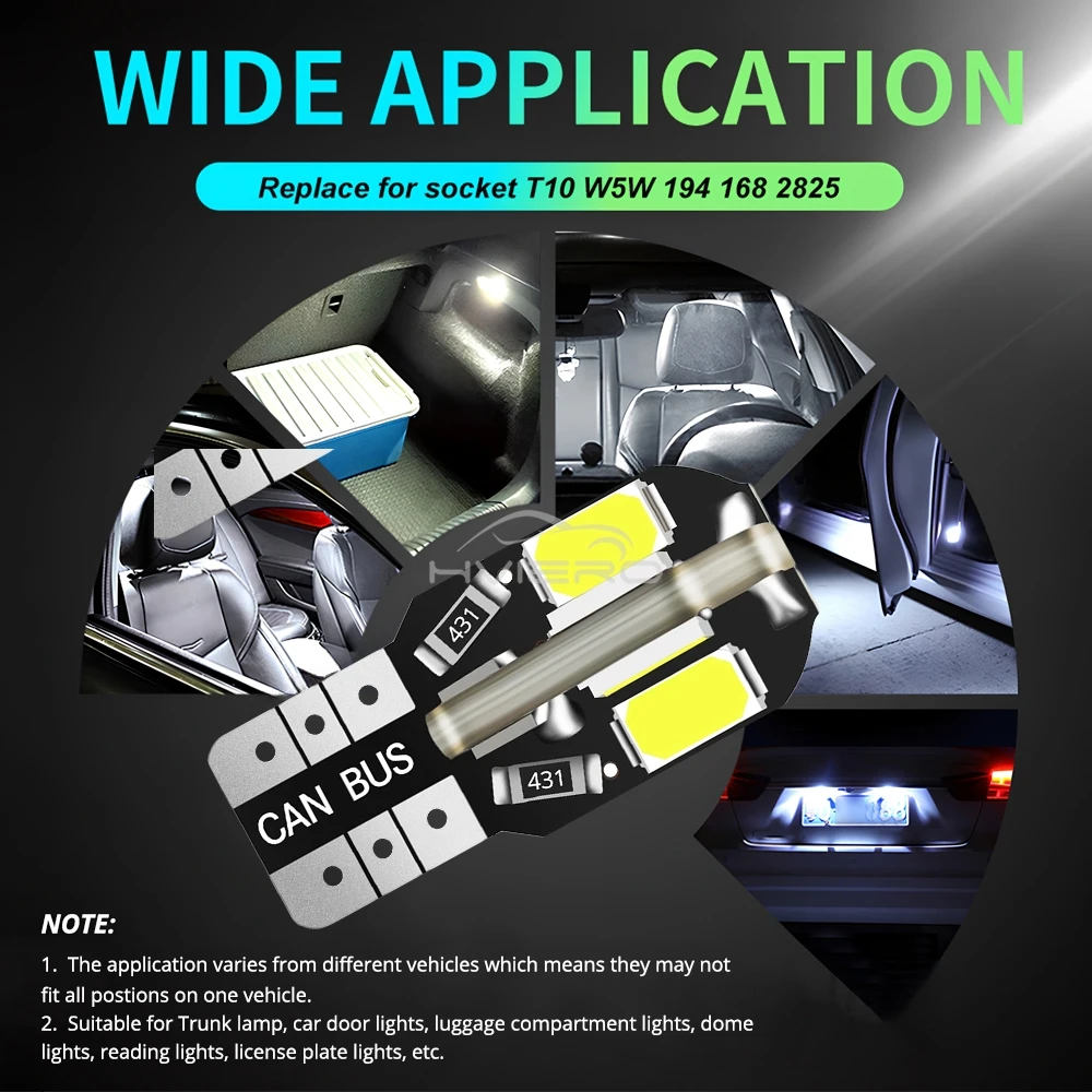 10/20Pcs W5W T10 LED ���� Canbus 5730 8SMD 12V 194 168 led �ڵ��� ���׸��� �� ���� ���� ���� �ڵ� ȸ�� ��ȣ ���̼��� ����