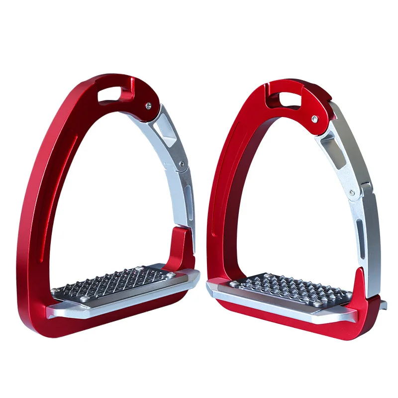 1 Pair Horse Riding Safety Stirrups Premium Aluminum and Stainless Steel Side Opening Equestrian Horse Riding Competition
