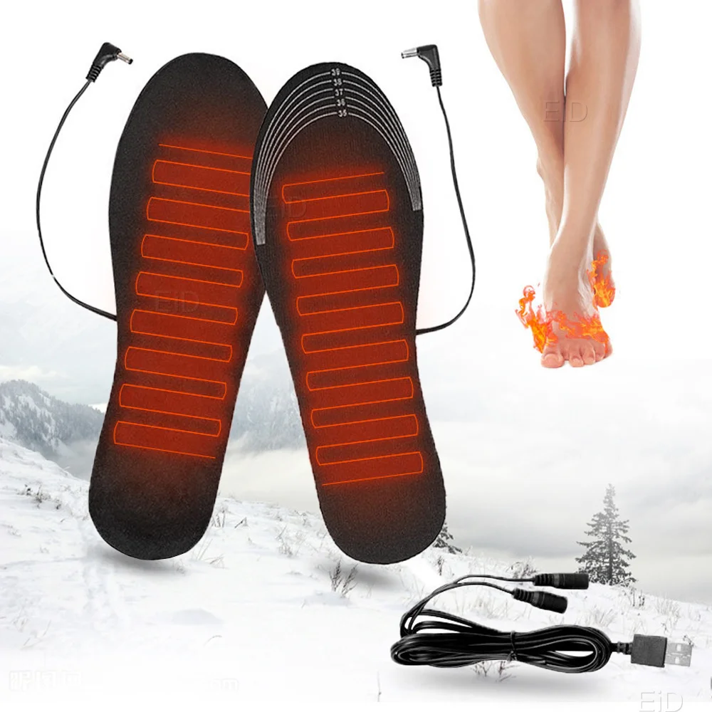 EiD USB Erhitzt Schuh Einlegesohlen Elektrische Fuß Erwärmung Pad Füße Wärmer Socke Pad Matte Winter Outdoor Sport Heizung Einlegesohlen Winter warme – Detail 17