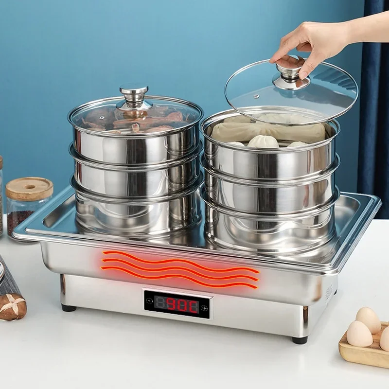 Catering et Warmer Set Electric 6-Tier food steamer et Heating Server Hotel steamer