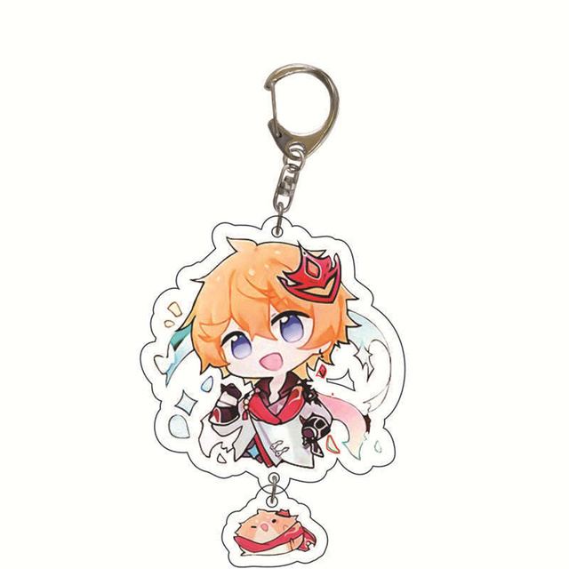 Game Genshin Impact Keychain Raiden Shogun Hutao Kaedehara Kazuha Xiao Yoimiya Cartoon Pendant Keyring Jewelry Accessories