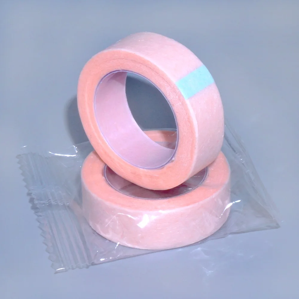 50pcs Pink Eyelash Tape Adhesive Eyelash Extension Tapes Breathable Micropore Lash Tape for Eyelash Extension Supply