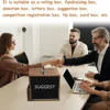 Lockable Wall Mounted Wooden Suggestion Box Chalkboard Ballot Donation Collection Box Lockable 6