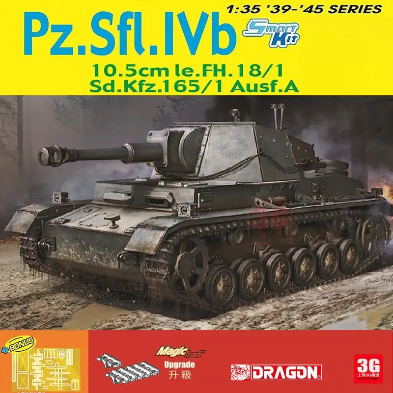 

DRAGON 6982 1/35 Scale Pz.Sfl.IVb 10.5cm le.FH.18/1 Sd.Kfz.165/1 Ausf.A w/Magic Tracks Model Kit