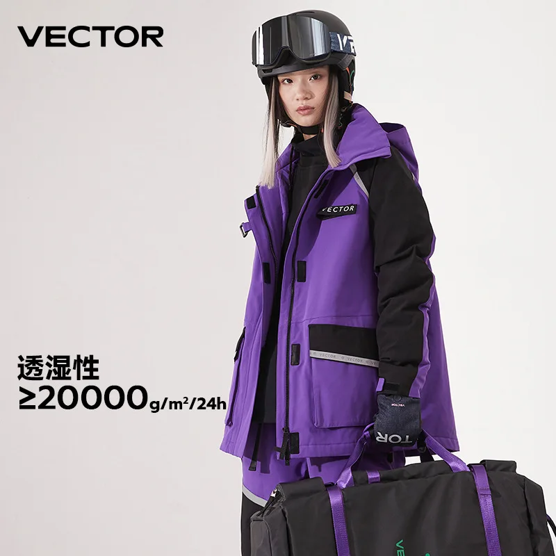 스노우보드 의류 Ski Wear Men's And Women's Loose Warm Windproof Waterproof Jacket Wear Resistant Veneer Double Board Ski Jacket