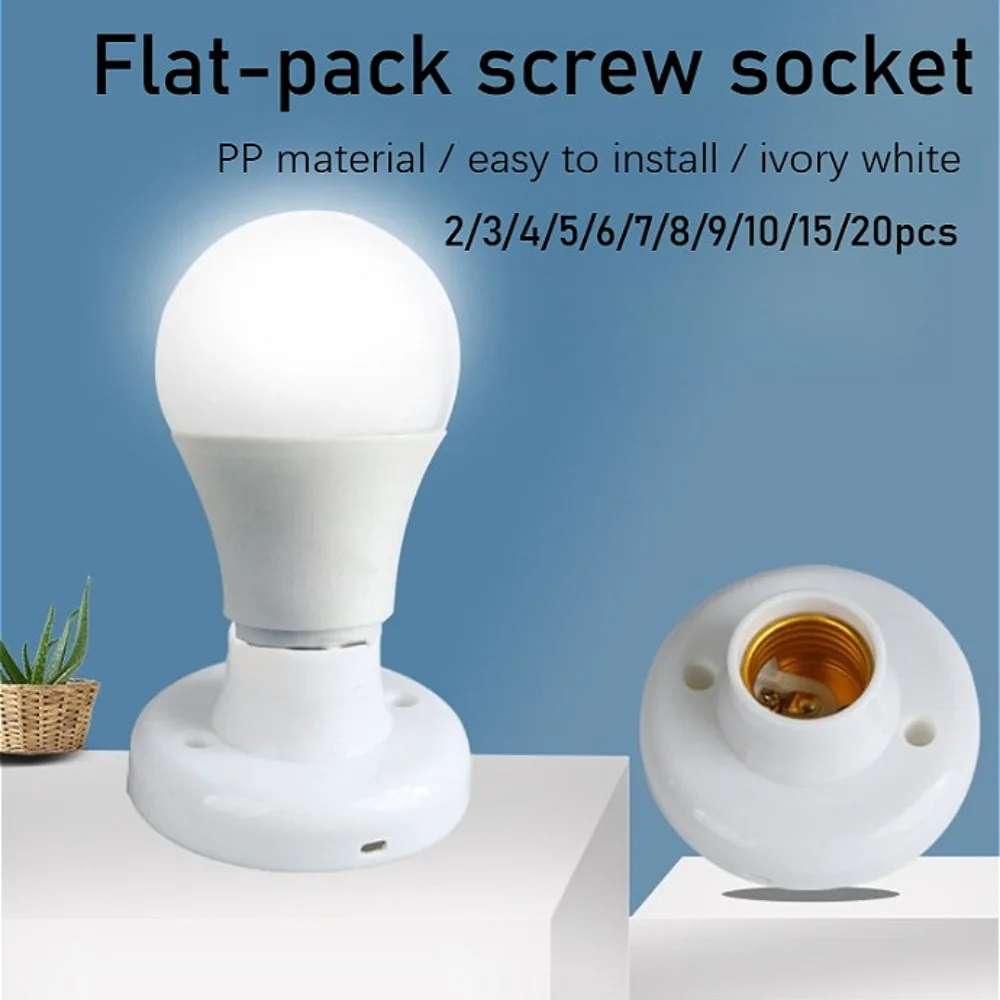 Lamp Bulb Holder 5/6/10PCS E27 Screw Cap Socket Ceiling Light Fixing Base For Home