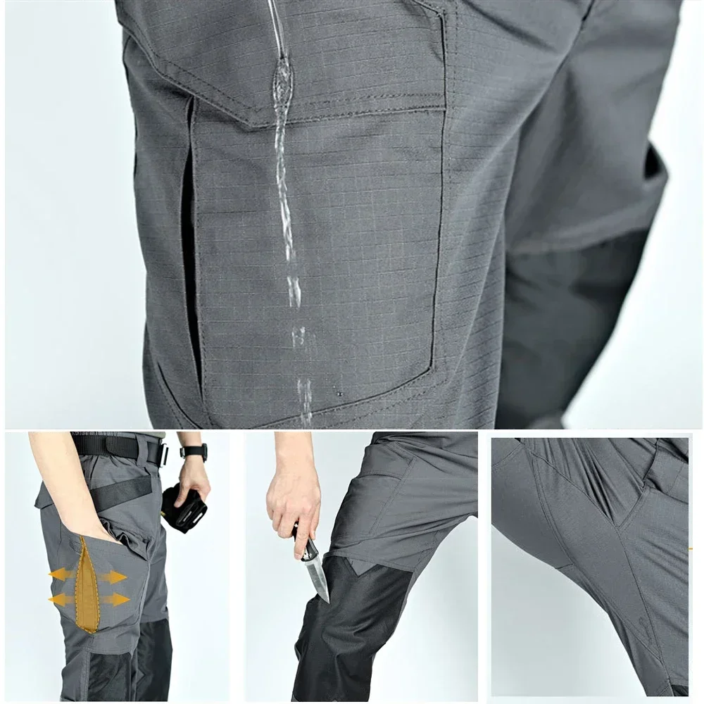 Tactical Pants Men Summer Work Wear Cargo Pant IX6 Raider Outdoor Multi-pocket Hunting Ripstop Camo Loose Hiking Trouser Spring