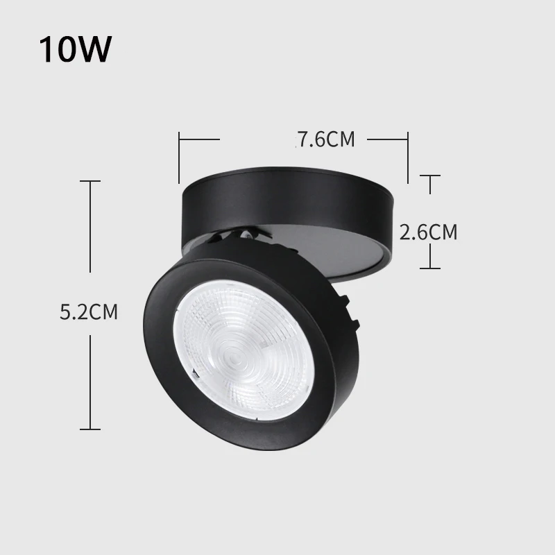 thumbnail image 1 of Foco LED empotrable de techo plegable, foco LED de 7 W, 12 W y 15 W, foco de techo de aluminio para montaje en superficie, lámpara para el hogar y el negocio, 1 of 5