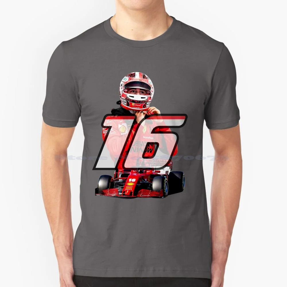 Charles Leclerc 16 2 T Shirt 100% Cotone Tee Charles Leclerc Cover Per Telefono Charles Leclerc Book Cover