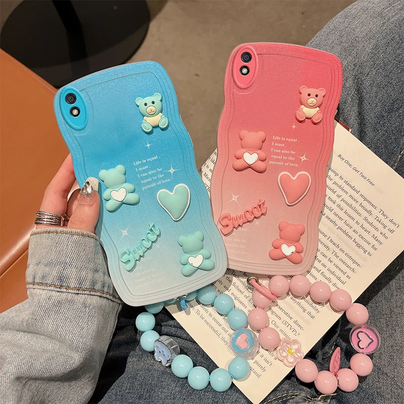 3D Fashion Cute Bear Animal Cartoon Soft Silicone Phone Case