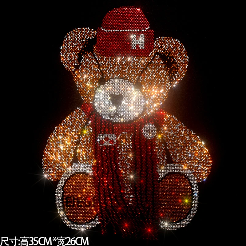 

Creative Cute Teddy Bear Fashion Iron-On Stickers Sequins DIY Iron-On Clothes T-shirt Clothing Accessories