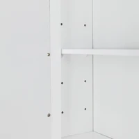 Single Door Mirror Indoor Bathroom Wall Mounted Cabinet Shelf White 4