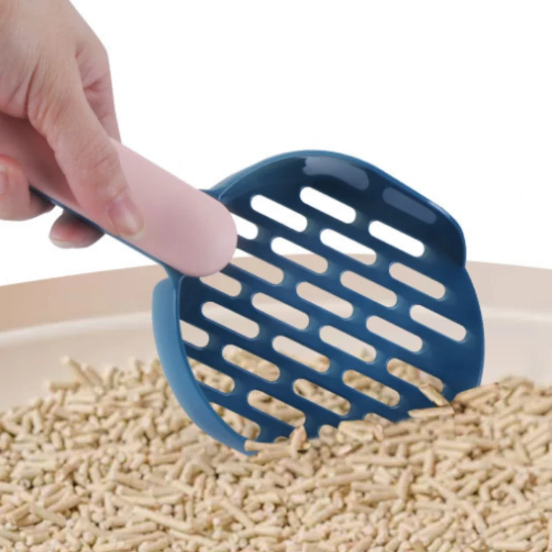 Cat Litter Shovel Plastic Cats Poop Scoop with Base Pet Cleanning Tool