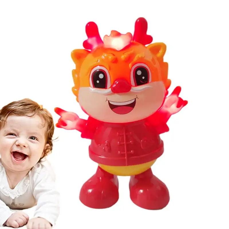 

Electric Singing Dancing Dragon Toy for Baby Kids Swinging Dragon with Music Flashing Light Children New Year Gift