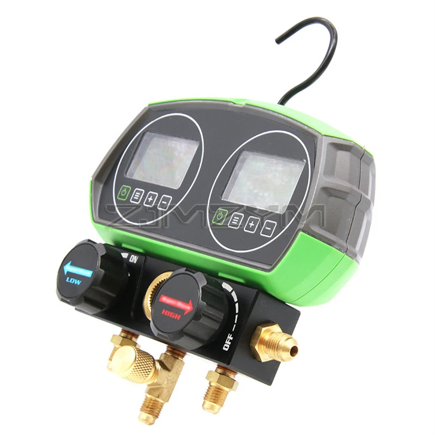 Electronic Fluoride Gauge Digital Display Manifold Tester Refrigerant Double Pressure Gauge Car Air Conditioning Leak Detection