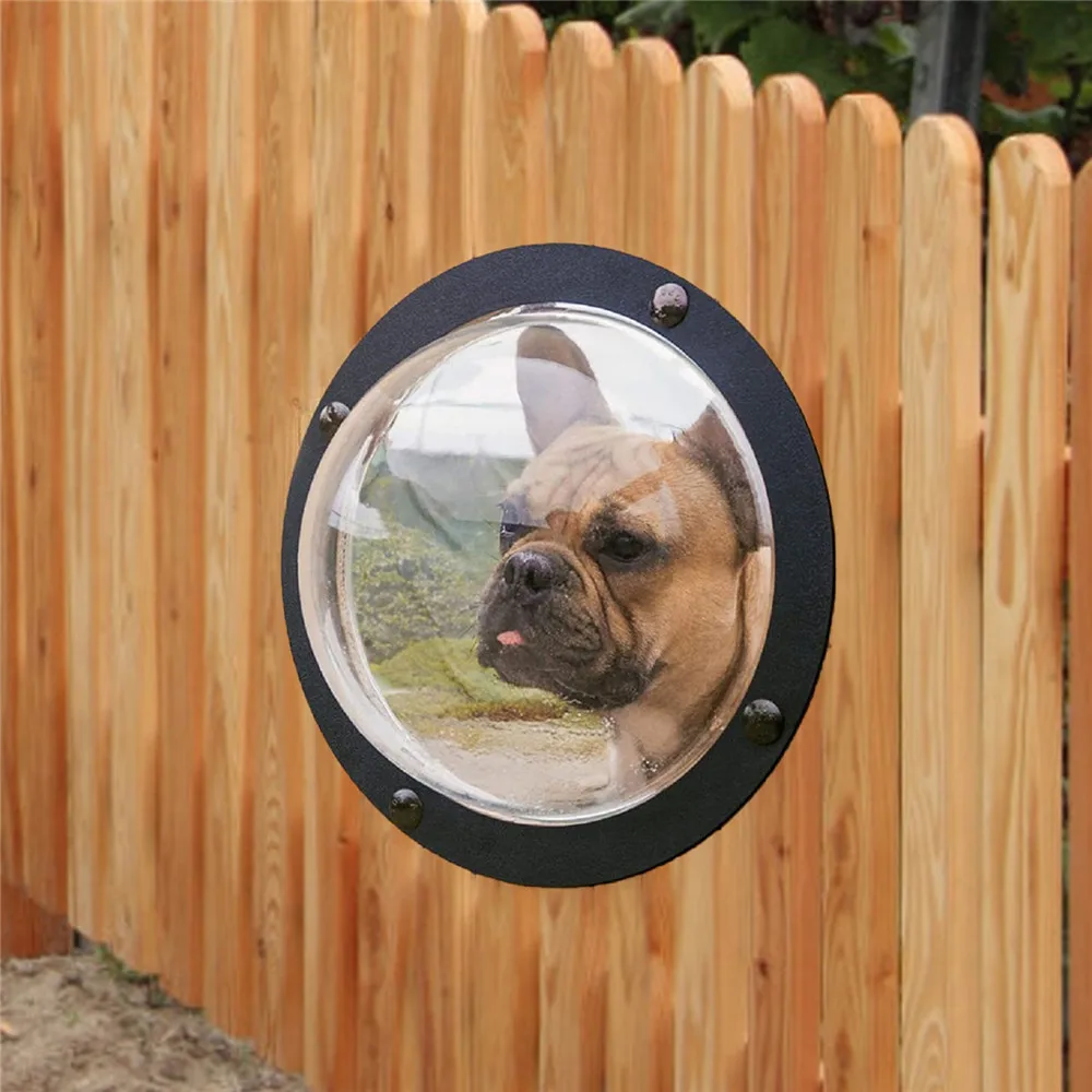 Dog Window for Fence Acrylic Clear View Dome Bubble Window-Dog Dome Cat Pets Safe Ventilation Hole Pet Peek pet window dog porthole window