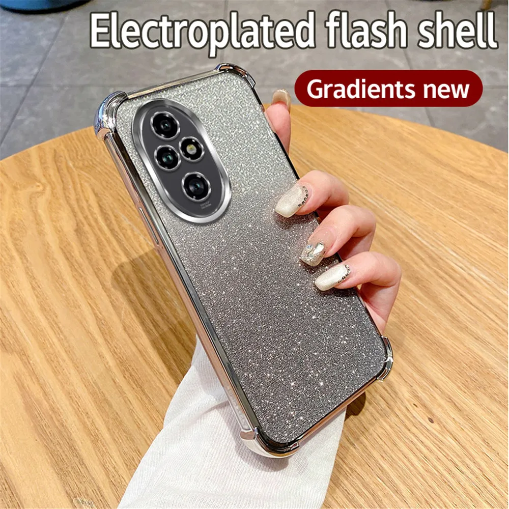 Luxury Plating Glitter Shockproof Phone Case with Bumper Protector