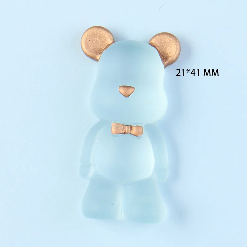 Resin Lovely Little bear Flatback Cabochon Scrapbook Kawaii DIY Embellishments Accessories 6Pcs  L35 5