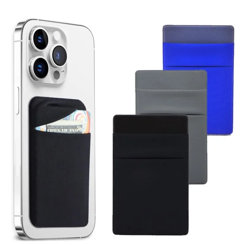 Sleek Adhesive Elastic Wallet-Style Phone Pocket - Anti-Slip & Slim Secure Card Holder