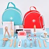 Wooden Pretend Play Doctor Educational Toys for Children Simulation Dentist Check Brush Teeth Medicine Set Role Playing Games 2