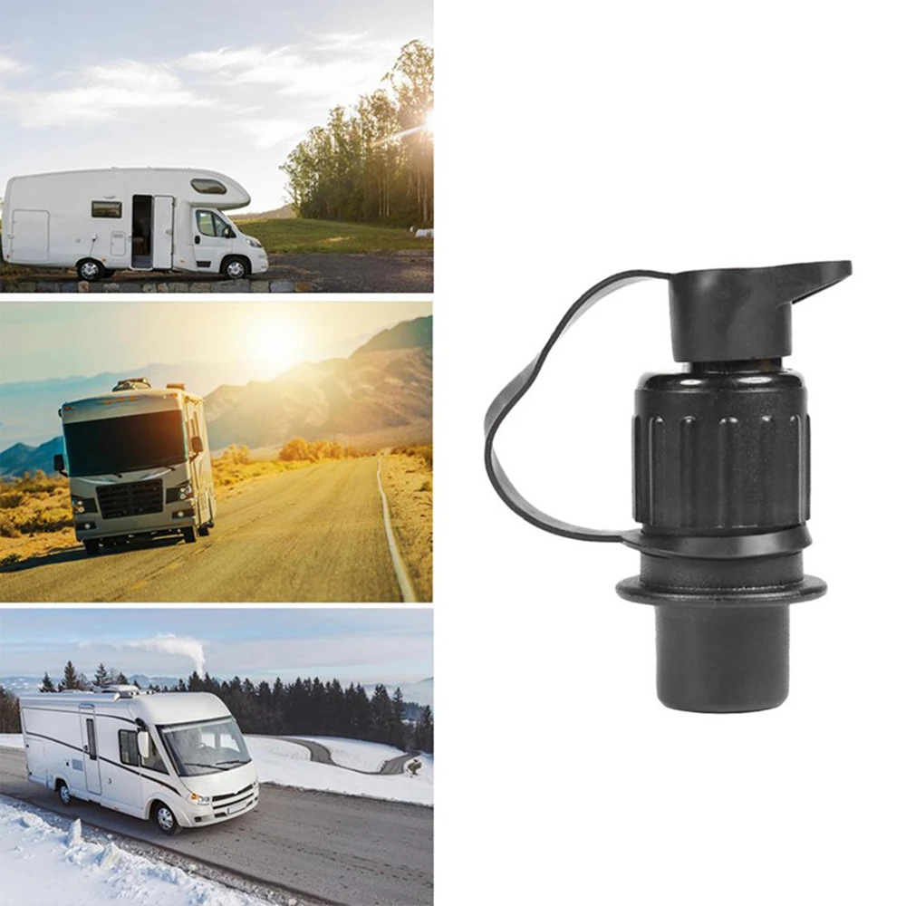 3 Pin 12V Cable Connector Waterproof Plastic and Metal Silicone Rubber Gasket Plug Replacement for Caravan Truck