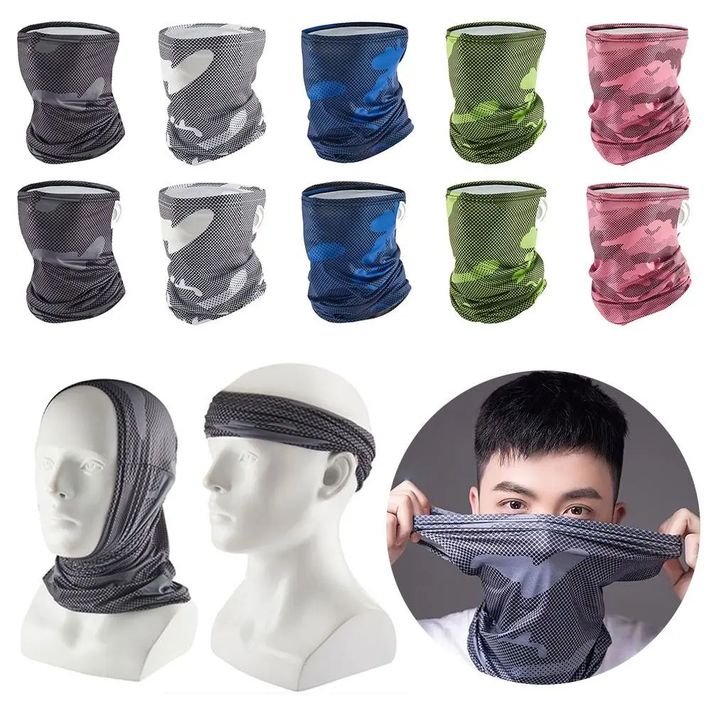 

Men Women Printed Summer Breathable Cool Bandana Hiking Hunting Cycling Running Scarf Ski Riding Fishing Sports Half Face Mask