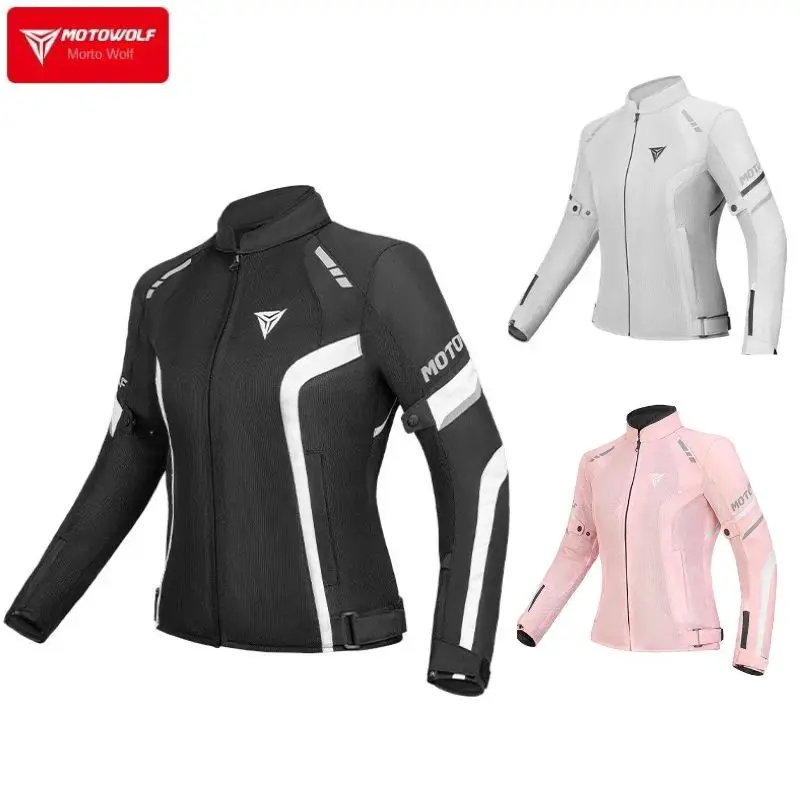 Motowolf Women Motorcycle Jacket Summer Breathable Moto
