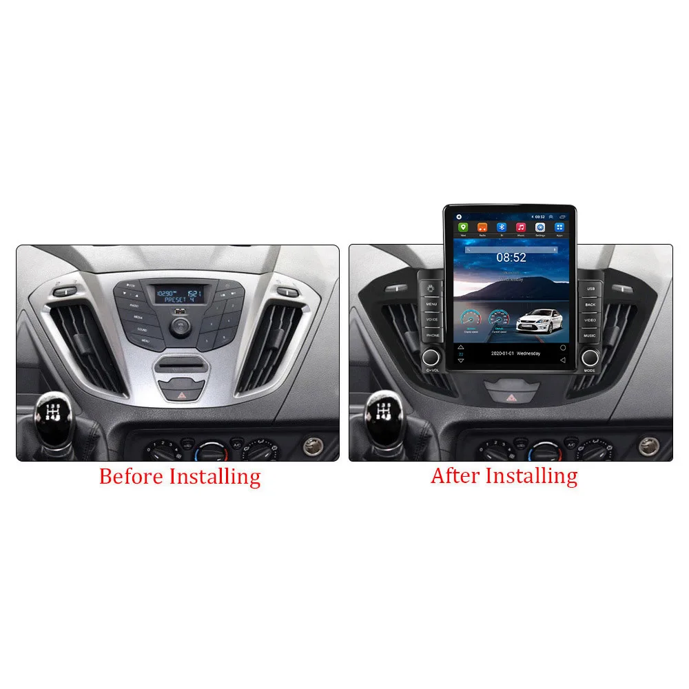 Ford Transit 2G+32G CARPLAY FÜR 1 DIN Custom 2018-2023 Android 13 Ford Tourneo Custom Zubehör