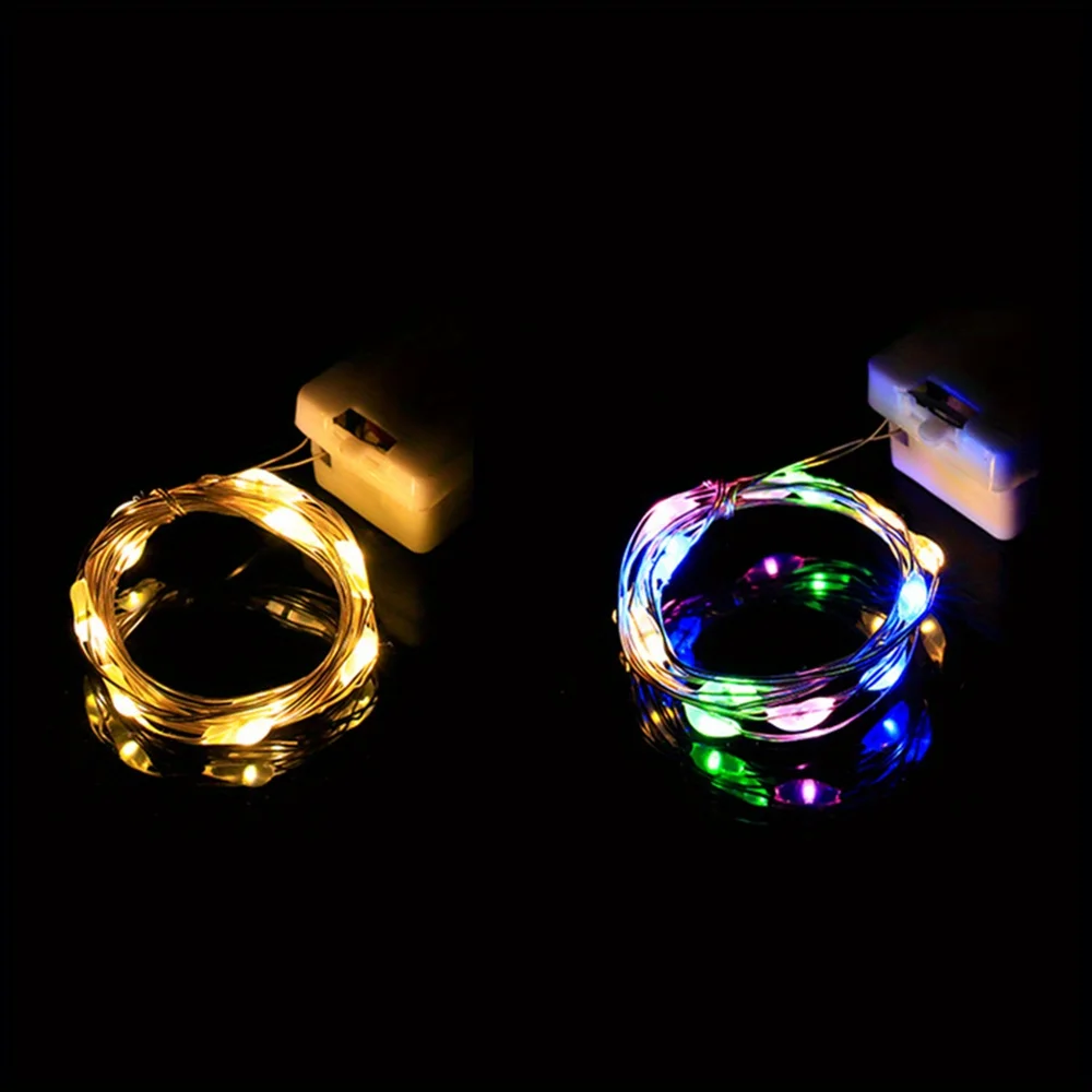 Whimsical LED Fairy String Lights - 3 Modes, Silvery Wire, Battery Operated