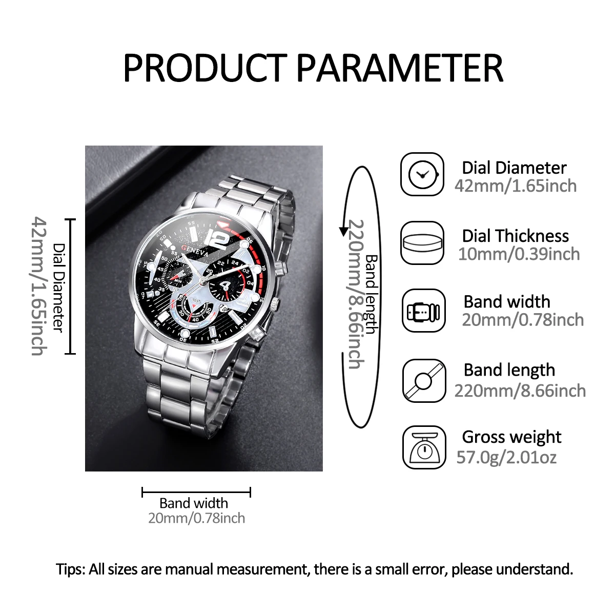 Fashion Mens Watches Luxury Stainless Steel Quartz Wristwatch Calendar Luminous Clock Men Business Casual Watch Reloj Hombre