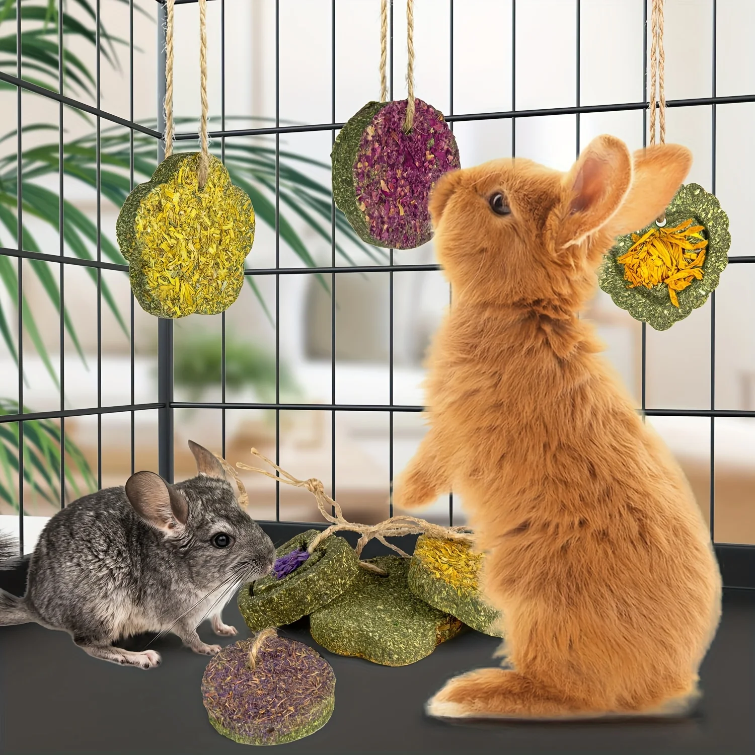 Timothy Hay Treats Rabbit Toys Natural Treats for Guinea Pig Bunny Hamster Chinchilla Rat Handmade Rabbit Chews for Teeth 18pcs pet tooth grinding snacks,pet chew toys,pet teeth grinding toy,pet toys,hamster toy