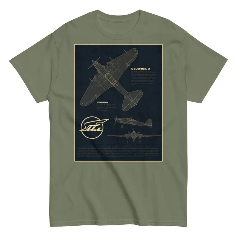 Il2 Sturmovik Russian Ww2 Aircraft T-Shirt Casual O-Neck Short Sleeve Men's Tees Regular Fit Men Women T Shirt