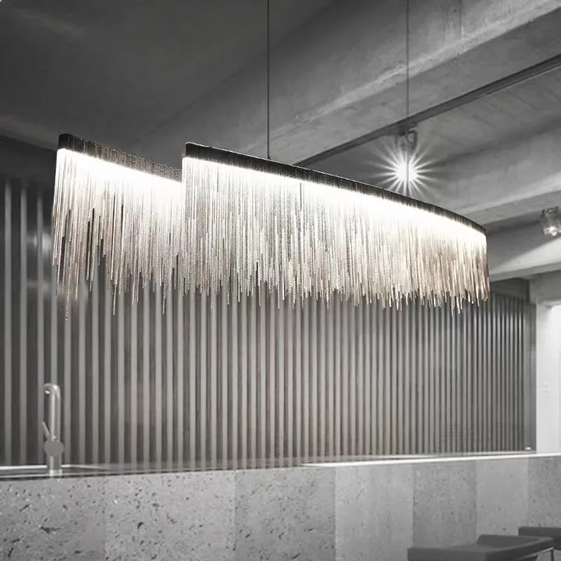 Modern Linear Aluminum Chandelier