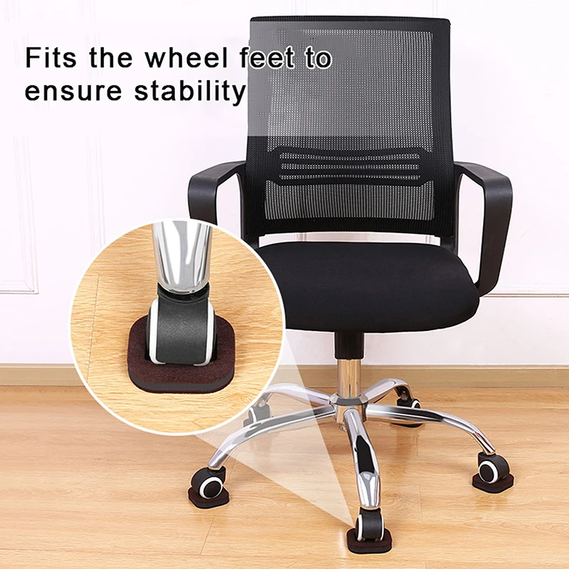 Office Chair Wheel Stopper Furniture Caster Cups Hardwood Floor Protectors Anti Vibration Pad Chair Roller Feet Anti-slip Mat