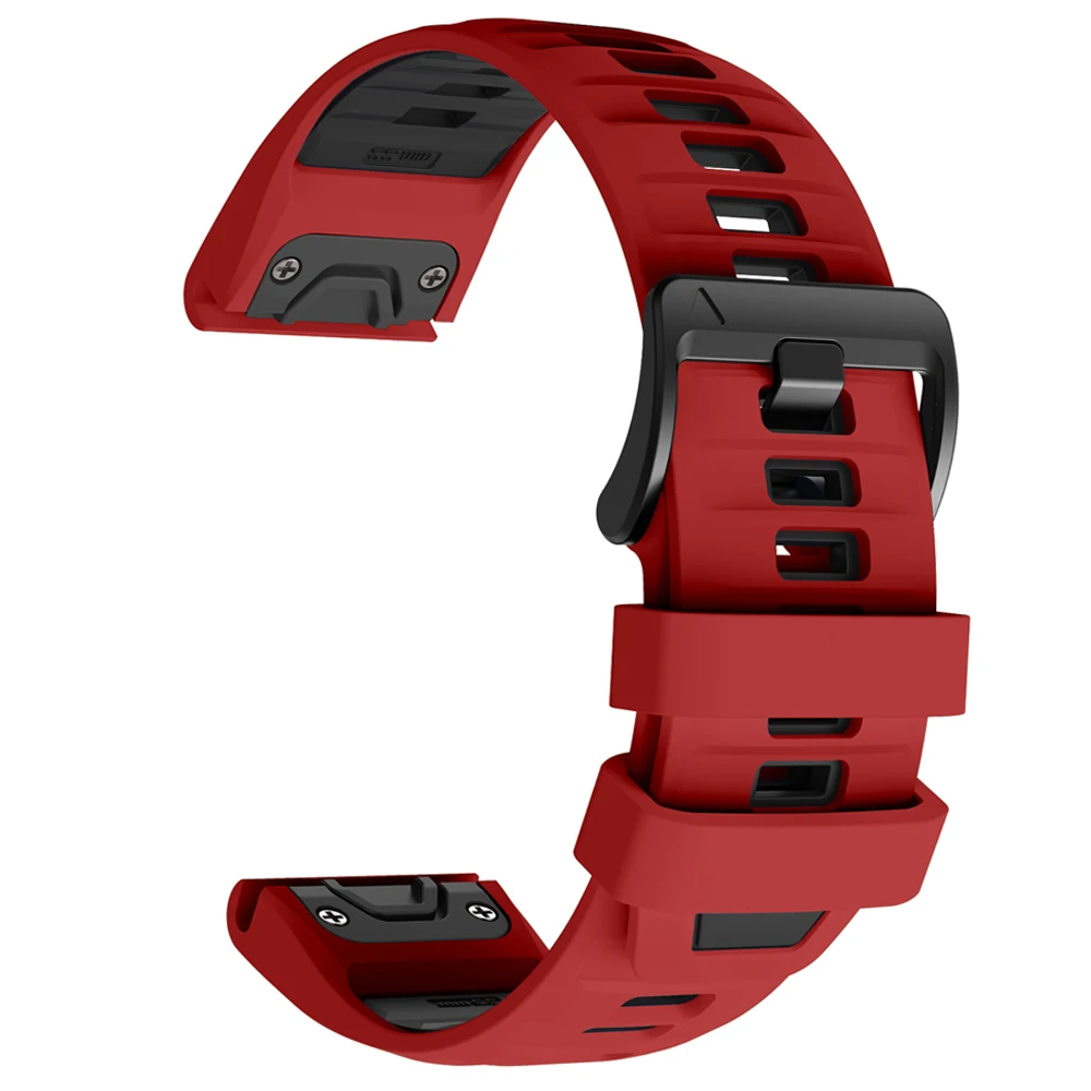 Enhanced Silicone Sports Strap Watch Band - QuickFit Bracelet, 26mm/22mm
