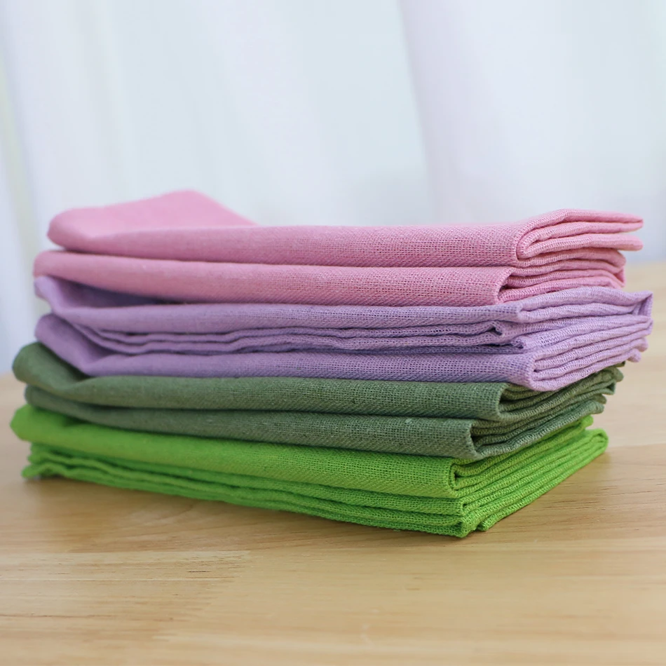 12PCS 폴 리 코 튼 원단 냅킨, 빨 및 재사용 가능한 플레이스 매트, 내구성 다채로운 천으로, 부엌 식사 웨딩 장식