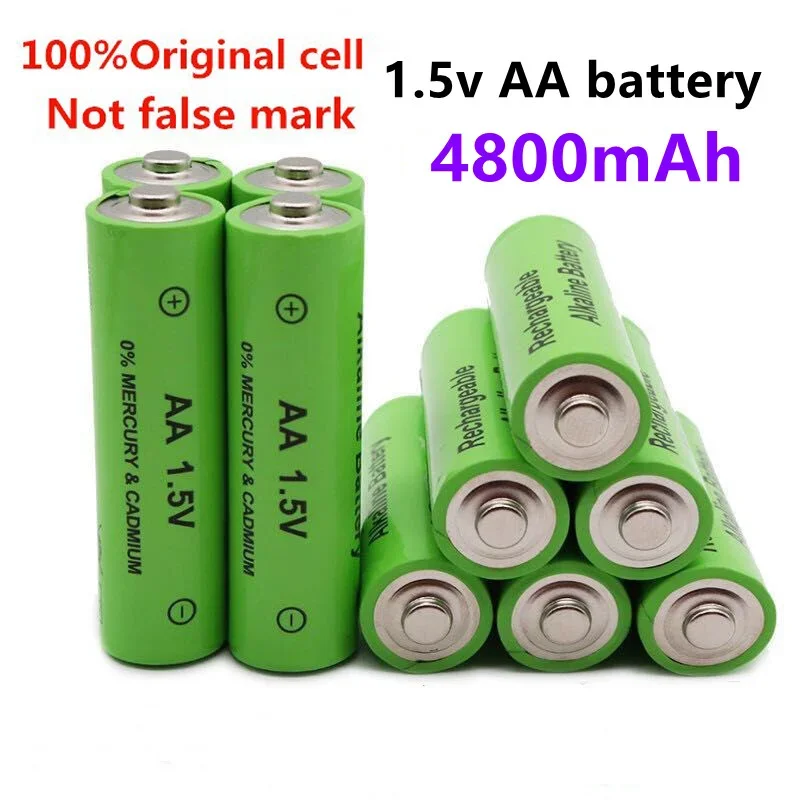 

very good 1.5v new AA rechargeable battery 4800mAH 1.5V new alkaline rechargeable battery LED lamp toy MP3 + free delivery