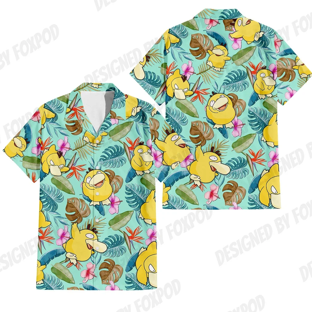 Hawaiian Shirt Hawaiian Men's T-shirt 3D Fun Cartoon Animal Print Summer Loose Beach Oversize Short-sleeved Top Unisex