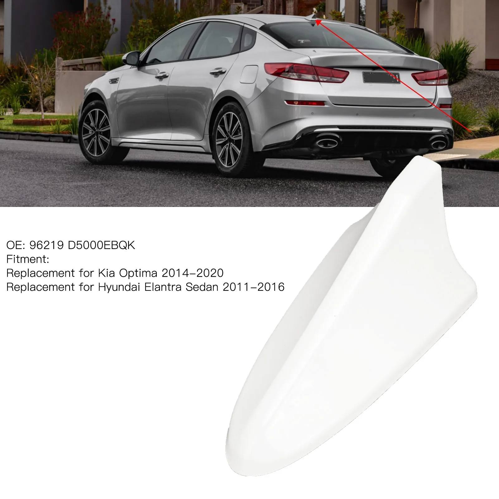 Kiaaaa Optima 2014-2020 자동차 상어 지느러미 안테나 커버 96219 D5000EBQK 지붕 안테나 베이스 교체