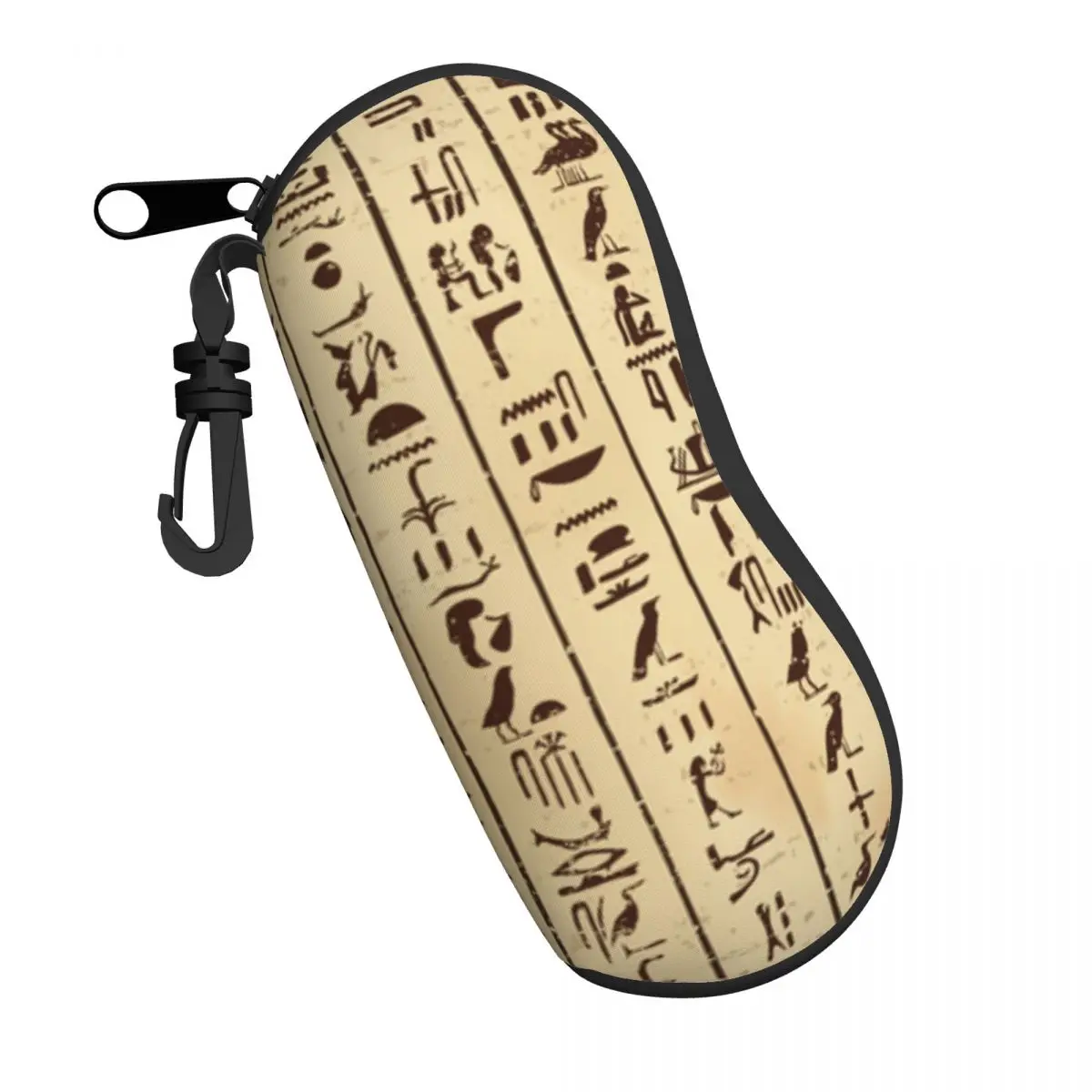 

Eyewear Case Cover Sunglasses Soft Case Egyptian Hieroglyphs Print Glasses Box With Zipper Eyeglass Case Protector