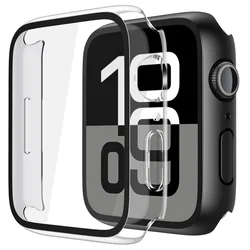 Sleek Plated Apple Watch Case with Glass & Bumper Screen Protector - Series 321 42MM (Matte Transparent 19)