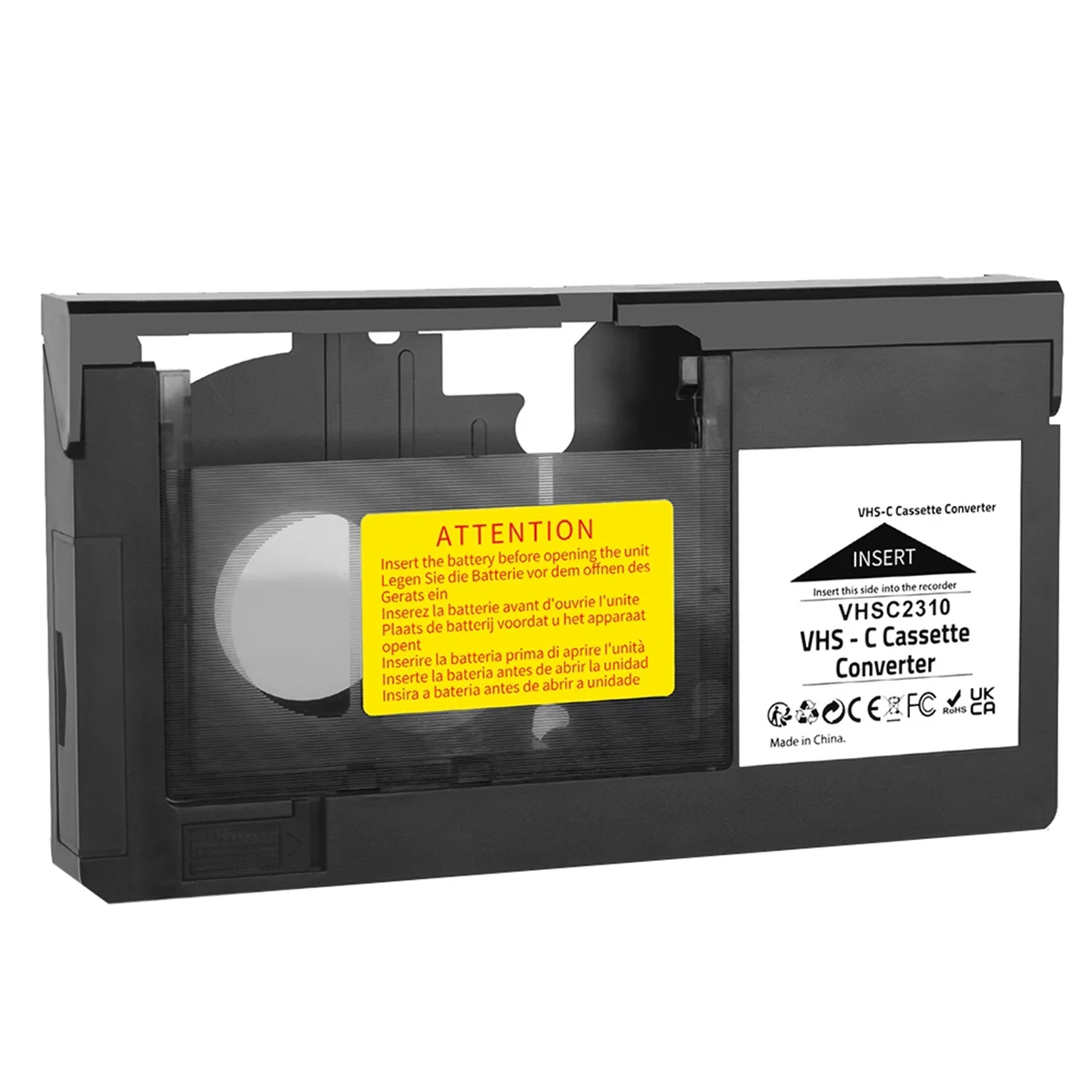 VHS-C Cassette Converter for JVC for RCA Panasonic VHS to VHSC SVHS-C Cassette Adapter Not 8mm/MiniDV/Hi8 ZZM