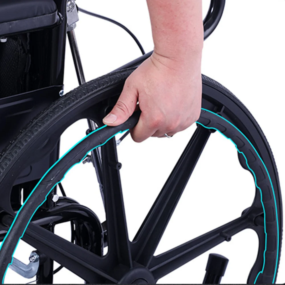ALWAYSME 24 inch Rear Wheel With Hand Trim Grip For Wheelchairs 6