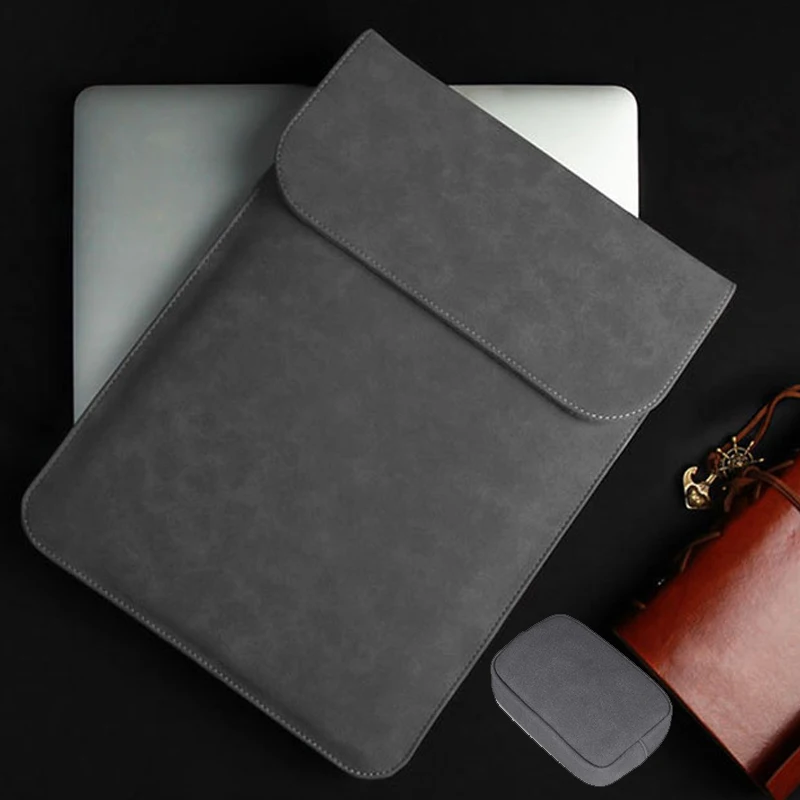 Pu Leather Laptop Sleeve Bag For Macbook Air Pro Retina 11 12 13 Mac Book  15 Touch Bar 2018 Case For Xiaomi 15.6 Women Men Cover - Laptop Bags &  Cases - AliExpress