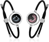 TOTWOO Long Distance Touch Bracelets for Couples ,Light up&Vibration Relationship Gifts for Lovers Smart Jewelry Love Bracelets - Image 2