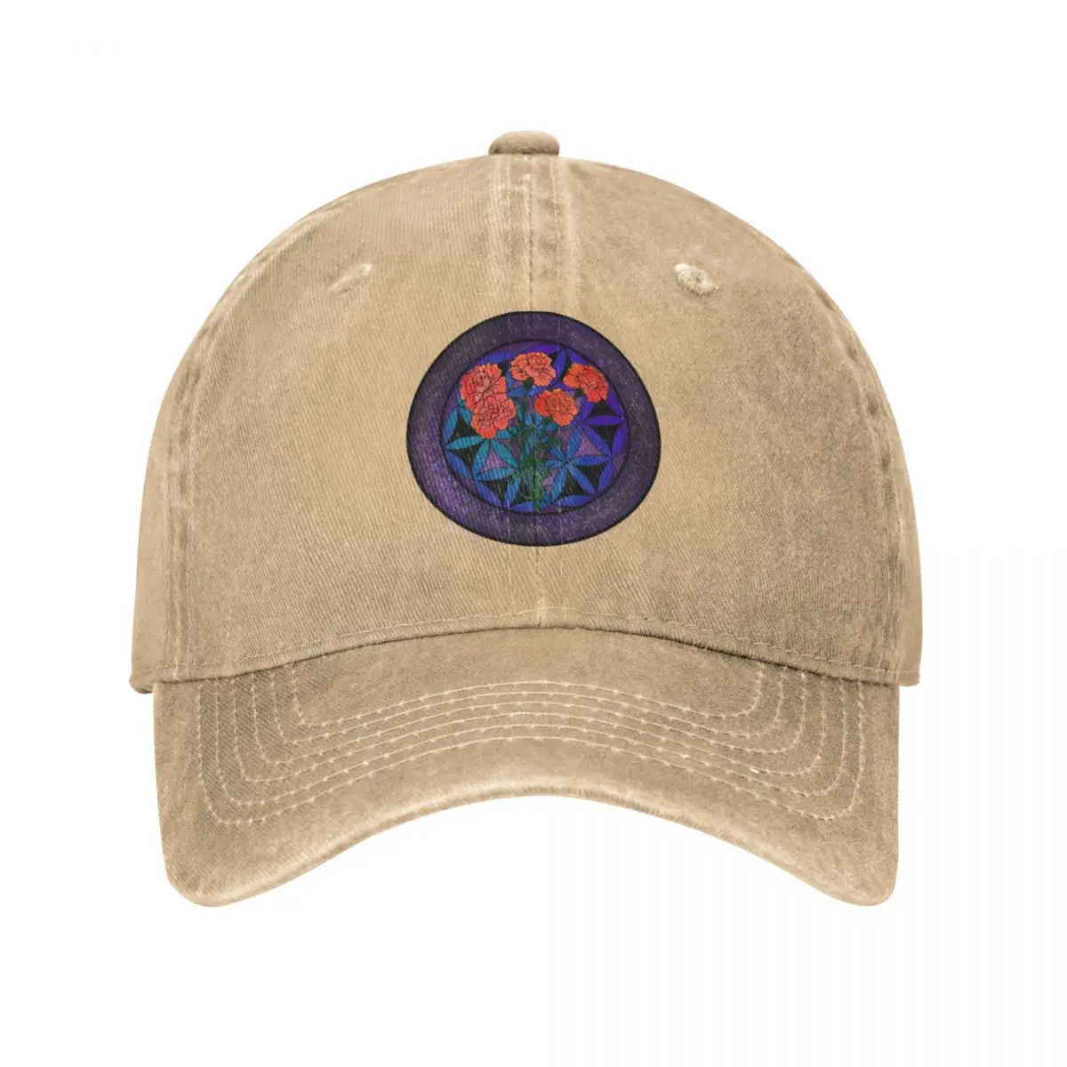 

Moody Carnations Design #1 Cowboy Hat Fluffy Hat Women'S Cap Men'S
